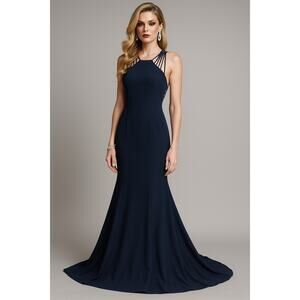 Dress the Population Navy Gown - Size XL
